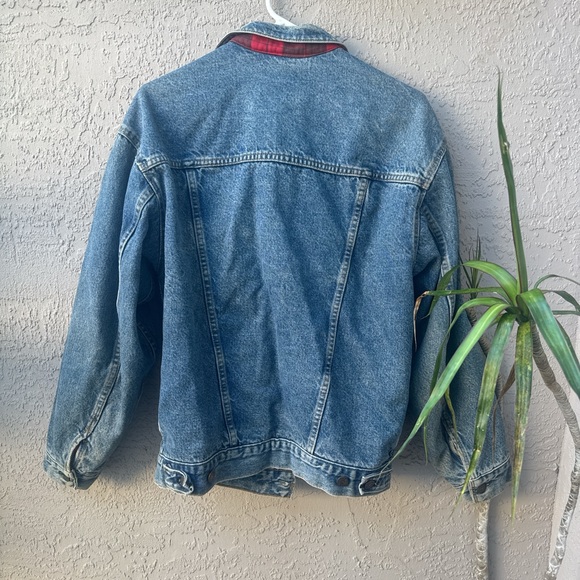 Vtg Levi’s Plaid Liner Denim Men’s trucker Jacket Made in the USA 🇺🇸 - Picture 5 of 7